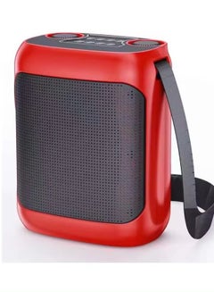 Buy YS-220 Outdoor Karaoke Speaker Big Strap Speaker With Dual UHF Wireless Microphone Red in UAE