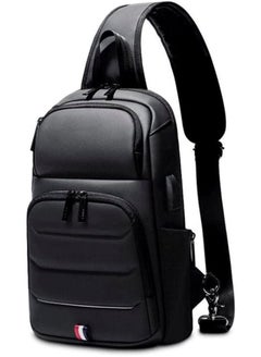 Buy Chest Shoulder Messenger Waterproof USB Crossbody Bag For Tablet 7 Inch To 13 Inch - Black in Egypt