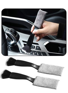 Buy Double Head Brush for Car Clean,Car Brushes for Detailing Interior,Car Detailing Brushes Exterior,Soft Car Detailing, 2PC Car Detailing Brush Brush(Double Head-Black, 2Pack) in UAE
