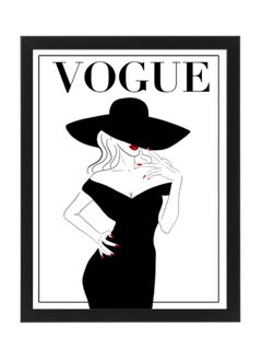 Buy Vogue Fashion Girl Design Abstract Wall Art Poster with Frame 30x40cm in UAE