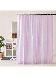 Buy Nexus Solid Shower Curtain With 16 Hooks 240x180 cm in Saudi Arabia