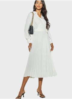 Buy Wrap Pleated Dress in UAE