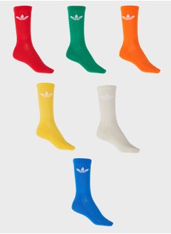 اشتري 6 Pack Trefoil Crew Socks في السعودية