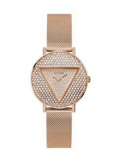 Buy Women Iconic Rose Gold Analog Round Stainless Steel Mesh Watch GW0477L3 - 36 mm in UAE