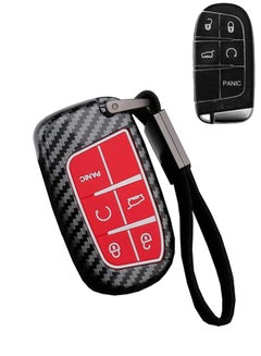 Silicone Key Fob Cover For Dodge – 5 Button Remote Case For Challenger, Charger, Dart, Durango, Journey (Blue Design) - View #9