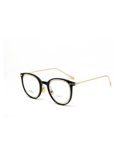 Buy Titanium blue light blocking eyeglass frame for mobile and Computer, Black-Gold Metal Color in Saudi Arabia