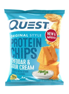 Buy Quest Original Style Protein Chips Cheddar and Sour Cream ( 32g Pack of 8 ) in UAE