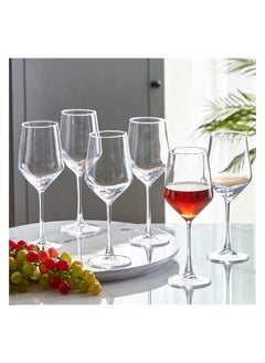 Buy Aura 6-Piece Red Wine Stem Glass Set 510 ml in UAE