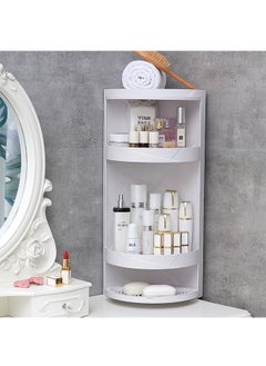 Buy 360 Degree Bathroom Swivel Corner Shelf White 41.5cm in Saudi Arabia