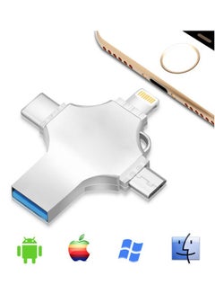 اشتري High Speed 4 In 1 Multi-function OTG USB Flash Drive Type-C Pen drive 3.0 Memory Disk For iPad Android iOS PC 512GB في الامارات
