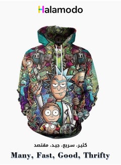 Buy Rick and Morty Printed Sweatshirt Men's Hoodie in UAE