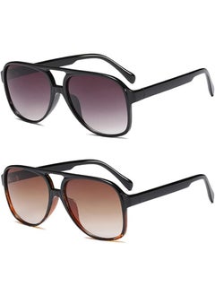 Buy 2 PCS Sports Polarized Sunglasses UV Protection Sunglasses for Men,Retro Aviator Sunglasses for Women Men,Trendy Womens Mens Shades Sun Glasses in Saudi Arabia