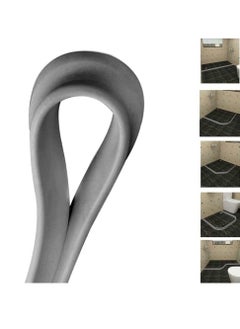 Buy 1.1M Silicone Shower Threshold Barrier, Collapsible Water Dam for Wet-Dry Separation, Self-Adhesive Seal Strip for Bathrooms, Kitchens (Grey) in UAE