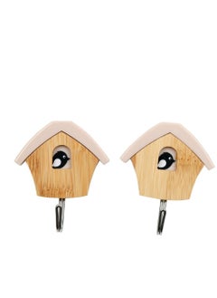 Buy Children Clothes Hanging Magic Unique Birdhouse Wall Hook, 2 Pieces Bamboo Wall Hooks For Hanging Kids Clothes, Coats and Hats in Saudi Arabia