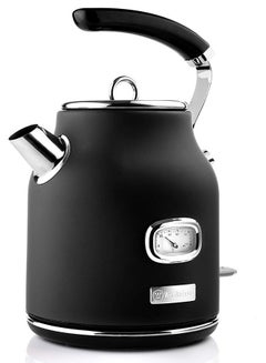 اشتري Westinghouse Retro Kettle 1.7 Liter Electric Kettle Fast Boil Water Boiler For Hot Drinks Quiet Boil and Detachable Filter 2200W Black Kettle في الامارات