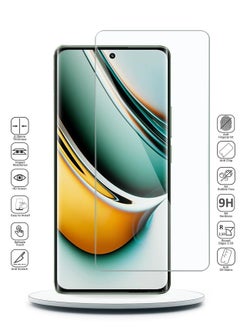 اشتري واقي شاشة من الزجاج المقسى بحواف منحنية ممتازة وغراء كامل للأشعة فوق البنفسجية لهاتف Realme 11 Pro 5G 2023 / Realme 11 Pro+ 5G 2023 شفاف في الامارات