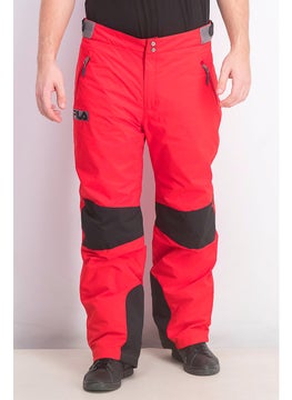 اشتري Men Sportswear Fit Wide Leg Outdoor Track Pants, Dark Red في السعودية