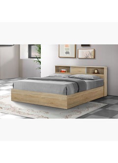 اشتري Oasis Cambridge Queen Bed With Sliding Door Storage Headboard 222.5x83x168.5 cm في الامارات