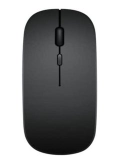 اشتري Ntech Bluetooth mouse Ultra Slim Design 2.4GHz Wireless Form Fitting Ergonomic Curved Cordless USB Optical Dual Mode  Mouse for Laptop and MacBook Air Pro retina  Black في الامارات