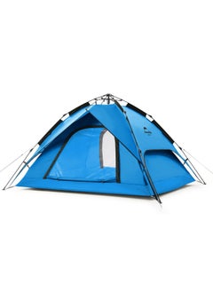 Buy Automatic Tent For 3-4 People | Camping Tent | Dome Shape | Size: 4-Person | Uv Protection, Waterproof, Easy Setup | Color - Blue in Saudi Arabia