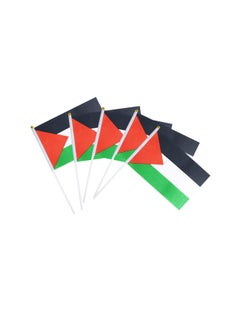 Buy 25 pieces Flag Hand Waving Desk Flags Double Sided Cake Topper Countries Flag National Day Party Supplies Flag Decoration for Baby Birthday Party (Palestine) in UAE