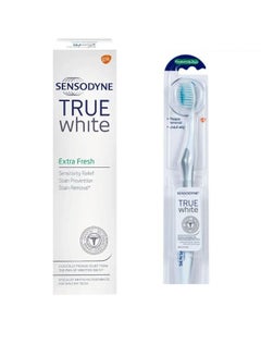 Buy Specialist Whitening Toothpaste For Sensitive Teeth True White Extra Fresh 75ml With A Brush in Saudi Arabia