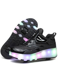 اشتري LED Roller Shoes USB Charging Led Light Up Shoes Skates Shoes for Kids Boys Girls في السعودية