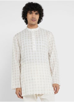 اشتري Textured Long Kurta في الامارات