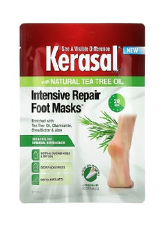 Buy Intensive Repair Foot Masks Plus Natural Tea Tree Oil, 2 Foot Masks in Saudi Arabia