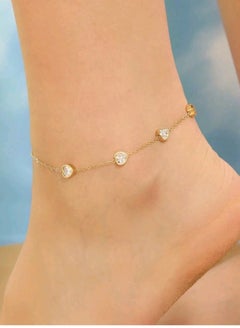 Buy Trendy Stainless Steel Gold Plated Anklet For Women in Saudi Arabia