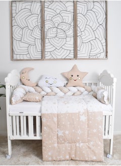 اشتري 6-Piece Baby Cot Bedspread With Snail Partitions في السعودية