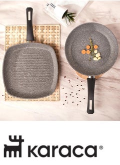 اشتري Karaca Gris Bio Granite Pan and Grill Set في الامارات