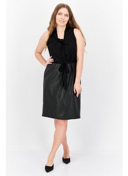 Buy Women Solid Sheath Dress, Black in UAE