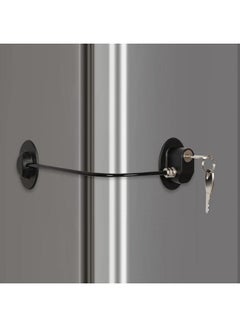 اشتري Refrigerator Door Lock With 2 Keys File Drawer Lock Freezer Door Lock And Child Safety Cabinet Lock By Rezipo Black في الامارات