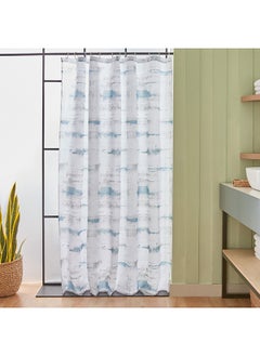 Buy Amara Polyester Shower Curtain with 12 Hooks 180 x 180 cm in Saudi Arabia