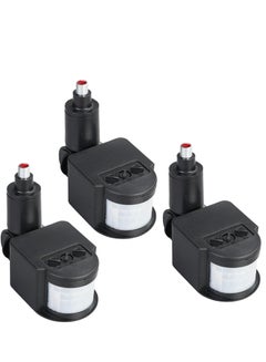 Buy Motion Sensor 3 PCS Motion Detector Black Automatic Dusk to Dawn 12V DC Motion Human Infrared Sensor Motion Light Switch and 240 Degree Replacement Motion Sensor Pir Sensor in UAE