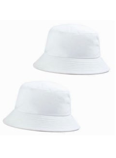 اشتري مجموعة من 2 قبعة دلو عميقة مصنوعة من القطن قابلة للطي للجنسين في مصر