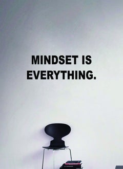 اشتري Mindset is Everything Motivational Quote Wall Decal - Wall Arts Home Décor - Wall Sticker, 60x20 cm by Spoil Your Wall في الامارات