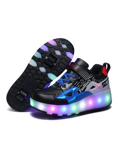 Buy Roller Shoes USB Charge Girls Boys Sneakers with Wheels LED Roller Skates Shoes in UAE