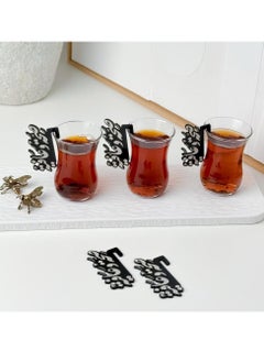 Buy Comments: Welcome cups with an Arabic phrase, 6 pieces black in Saudi Arabia