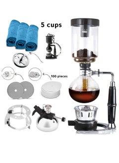 Buy Coffee and tea set 9 in 1 syphon maker 5 cups in Saudi Arabia