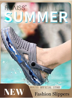 Buy Men Breathable Sandals Anti-Slip Water Shoes Outdoor Beach Shower Slippers Summer Sandals Men's Outdoor Clogged Shoes in UAE