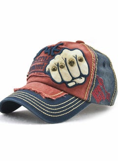 Buy Men Sun-Proof Casual Embroidery  Pattern Cotton Baseball Cap  Multicolor in Saudi Arabia