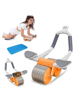 اشتري Automatic Rebound Ab Abdominal Exercise Roller Wheel, with Elbow Support and Timer, Abs Roller Wheel Core Exercise Equipment, for Men Women في الامارات