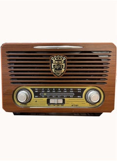 Buy Wooden Retro Wireless Bluetooth Speaker with SD Card U Disk FM Radio in UAE