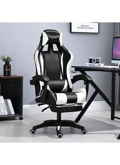 Buy Gaming Chair Office Chair High Back Computer Chair with Footrest and Lumbar Support Ergonomic Chair with 360° Swivel Task in UAE