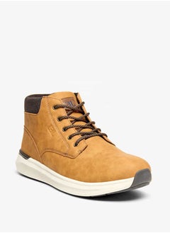 Buy Men Panelled Lace-Up Chukka Boots in Saudi Arabia