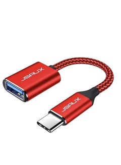 Buy JSAUX Usb C To Usb A OTG Adapter .16M - RED in Egypt