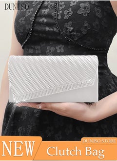 اشتري Women Shiny Glitter Evening Clutch Crossbody Bag Envelope Handbag Chain Purse for Wedding Formal Cocktail Party في الامارات