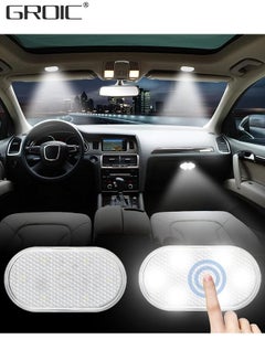 Buy 2Pcs USB Rechargeable Car Touch Light, Magnetic Night Light with Touch Activated On/Off, LED Lamp Beads Wall Light for Car, Bathroom, Bedroom, Stairs, Hallway, Garage in UAE
